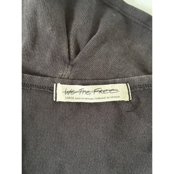 Free People We The Free Roller Tank Top Size Large in  Acid Wash‎ Black NWOT - Picture 4 of 9